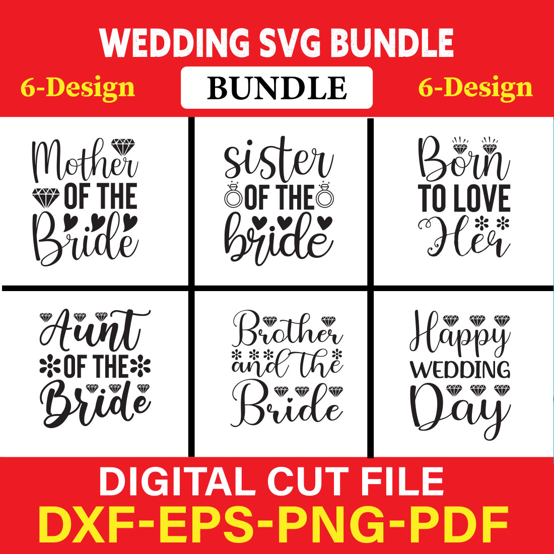 Wedding T-shirt Design Bundle Vol-2 cover image.