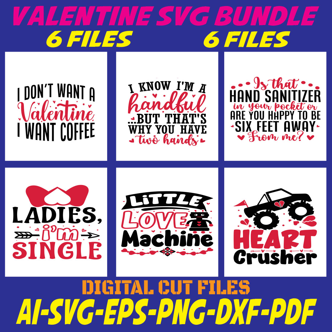 Valentine SVG Bundle cover image.