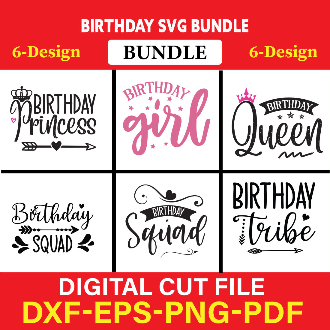 Birthday T-shirt Design Bundle Vol-3 cover image.