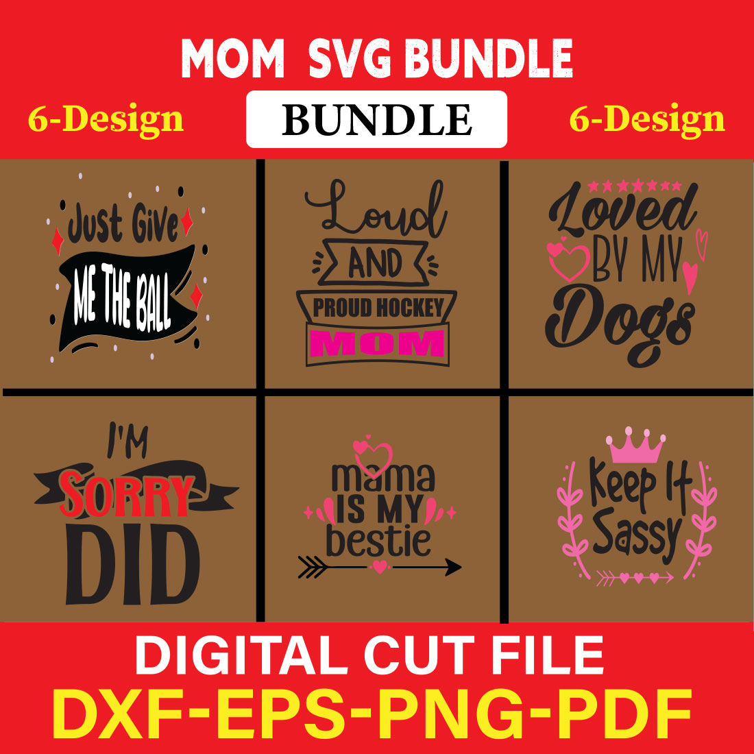 Mom T-shirt Design Bundle Vol-5 cover image.