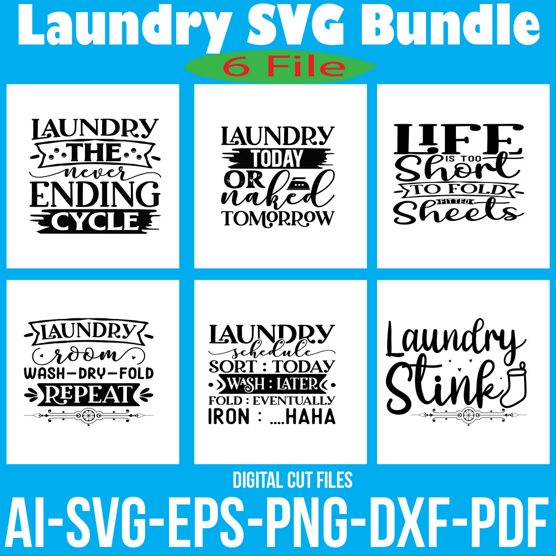 Laundry SVG Bundle cover image.