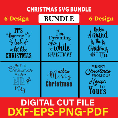 Christmas T-shirt Design Bundle Vol-1 cover image.
