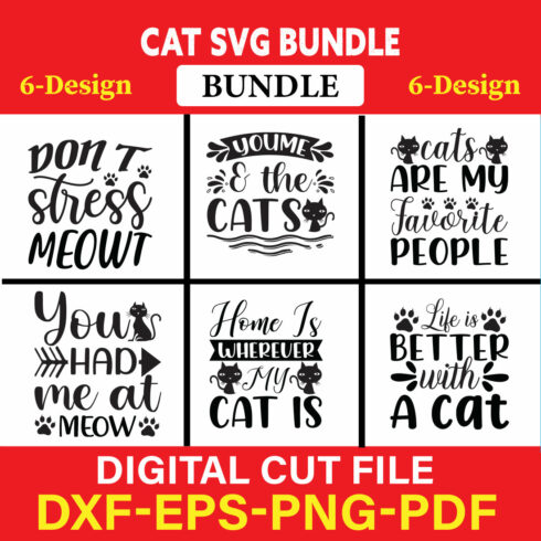 Cat svg bundle, cat mom svg,Cat T-shirt svg , crazy cat lady svg Vol-03 cover image.