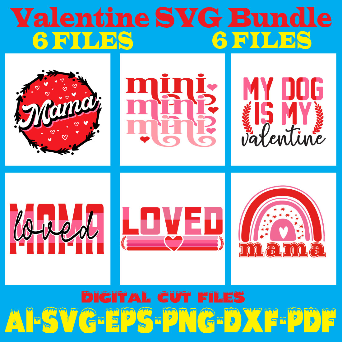 Valentine SVG Bundle cover image.