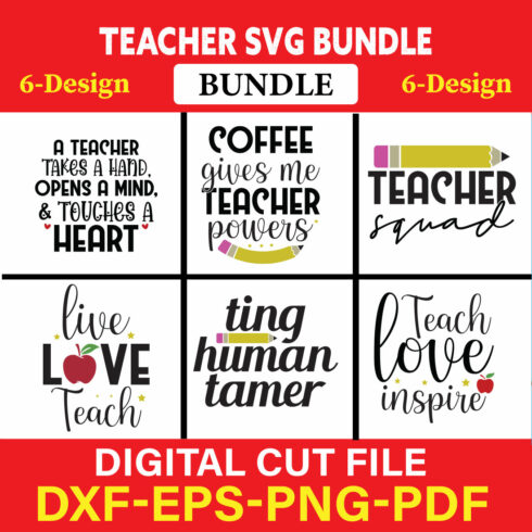 Teacher T-shirt Design Bundle Vol-5 cover image.