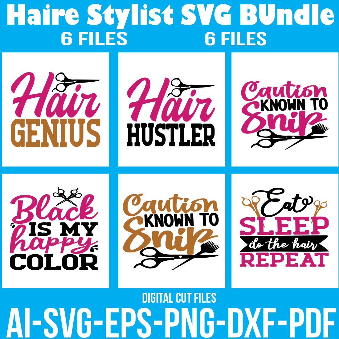 Haire Stylist SVG BUndle cover image.