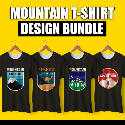 Mountain T shirt Design Bundle cover image.