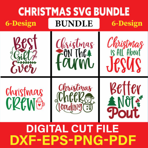 Christmas T-shirt Design Bundle Vol-10 cover image.