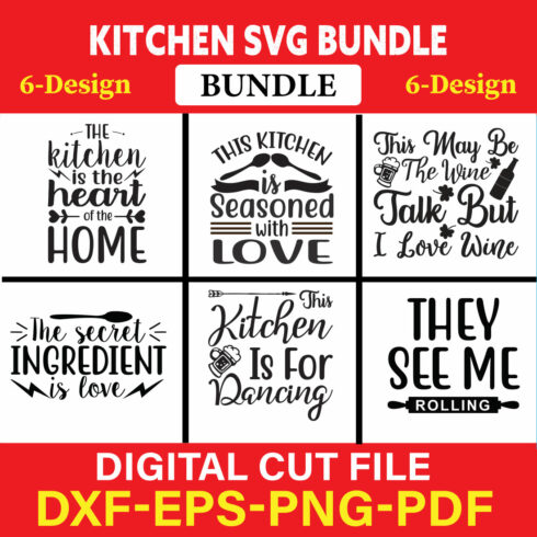 Kitchen T-shirt Design Bundle Vol-12 cover image.