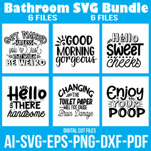 Bathroom SVG Bundle cover image.