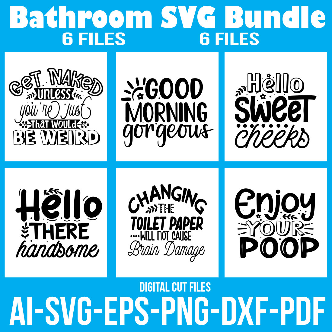 Bathroom SVG Bundle cover image.