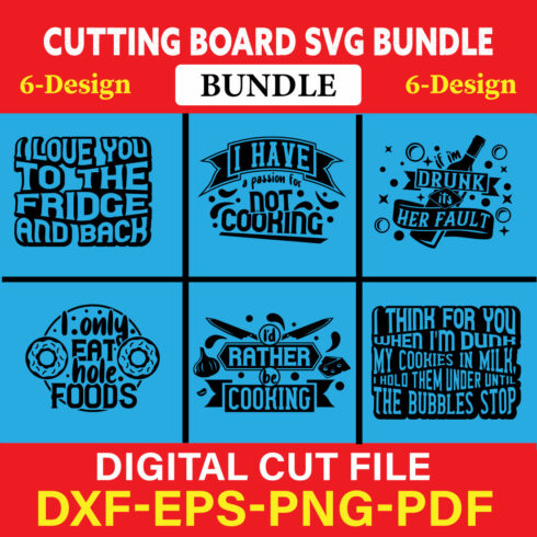 Cutting Board T-shirt Design Bundle Vol-4 cover image.