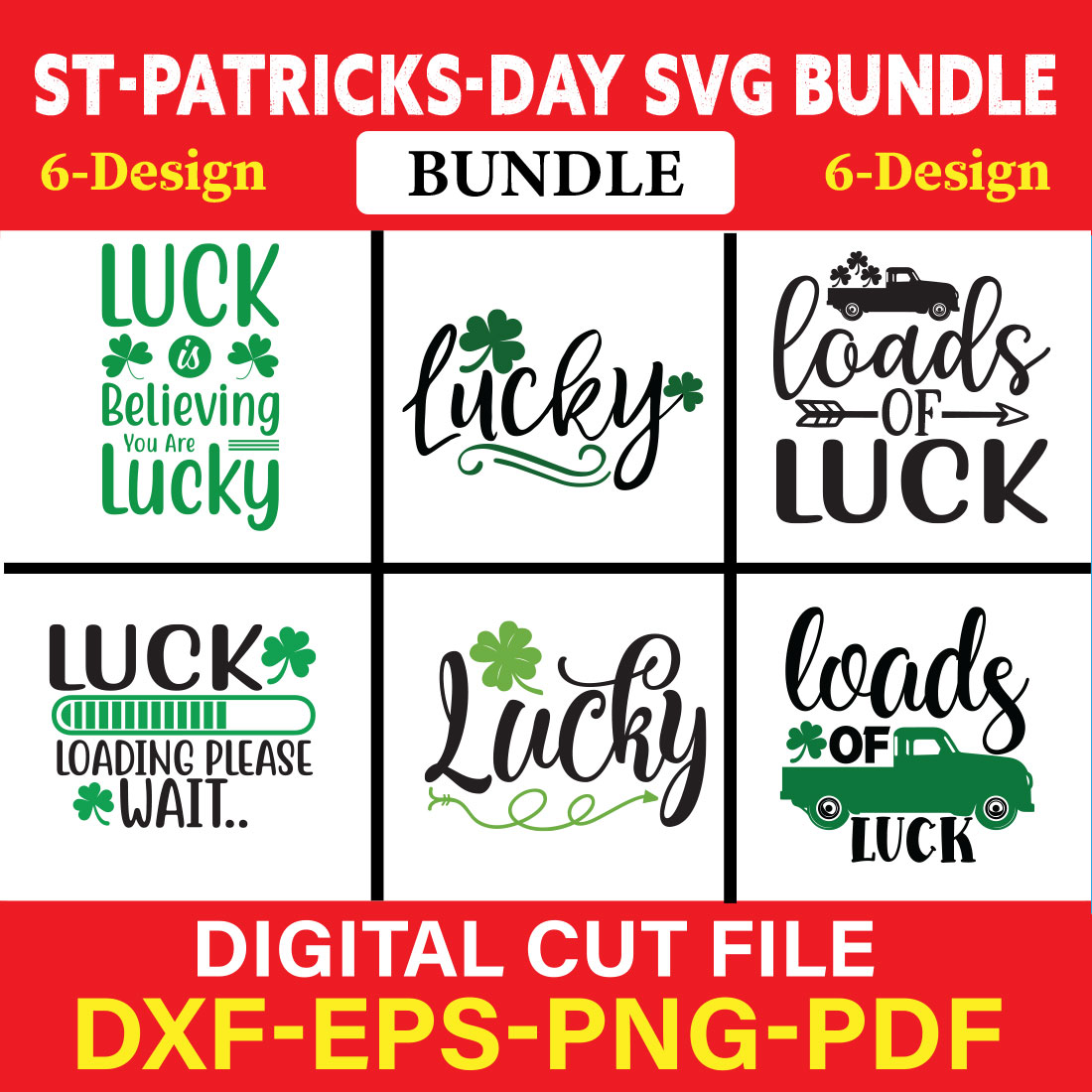 St-Patricks Day T-shirt Design Bundle Vol-5 cover image.