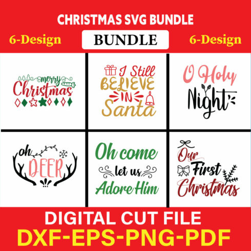 Christmas T-shirt Design Bundle Vol-4 cover image.