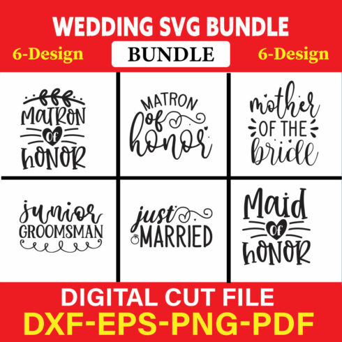 Wedding T-shirt Design Bundle Vol-7 cover image.