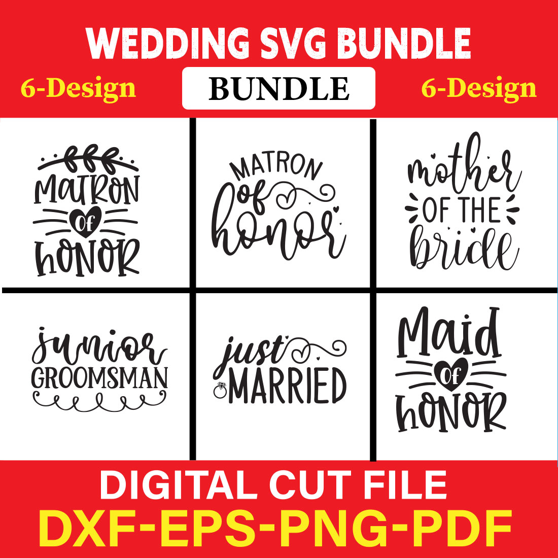 Wedding T-shirt Design Bundle Vol-7 cover image.