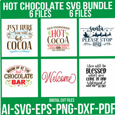 Hot Chocolate SVG Bundle cover image.