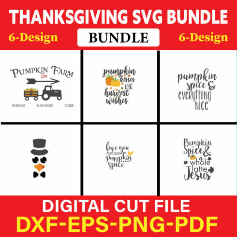 Thanksgiving T-shirt Design Bundle Vol-6 cover image.