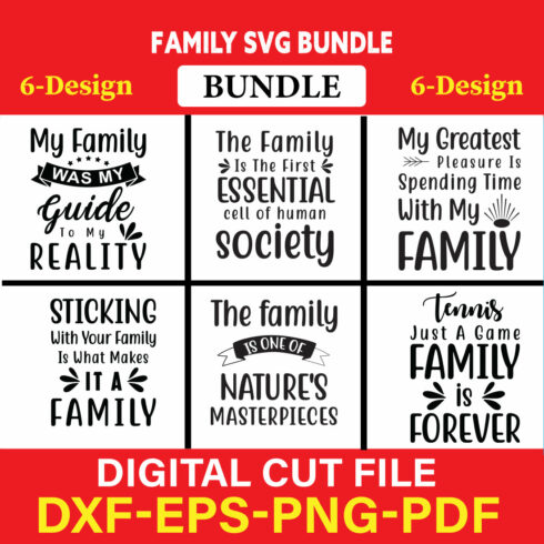 Family T-shirt Design Bundle Vol-3 cover image.