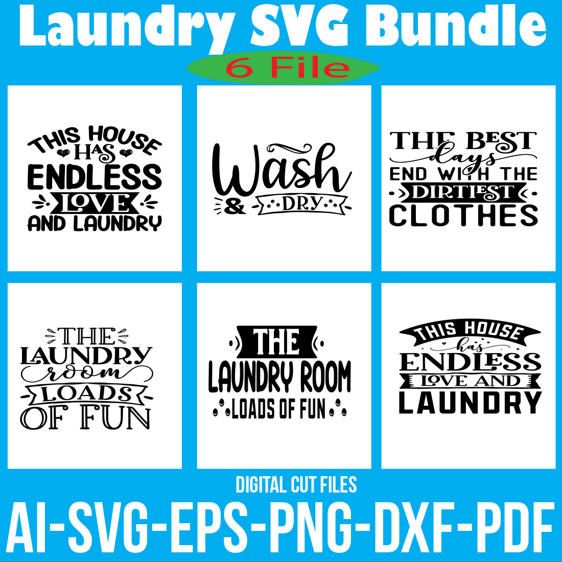 Laundry SVG Bundle cover image.