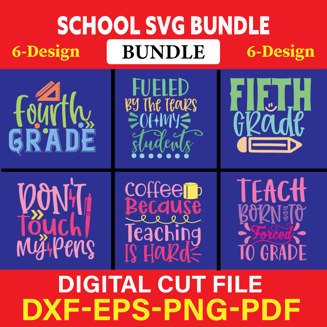 School T-shirt Design Bundle Vol-8 cover image.