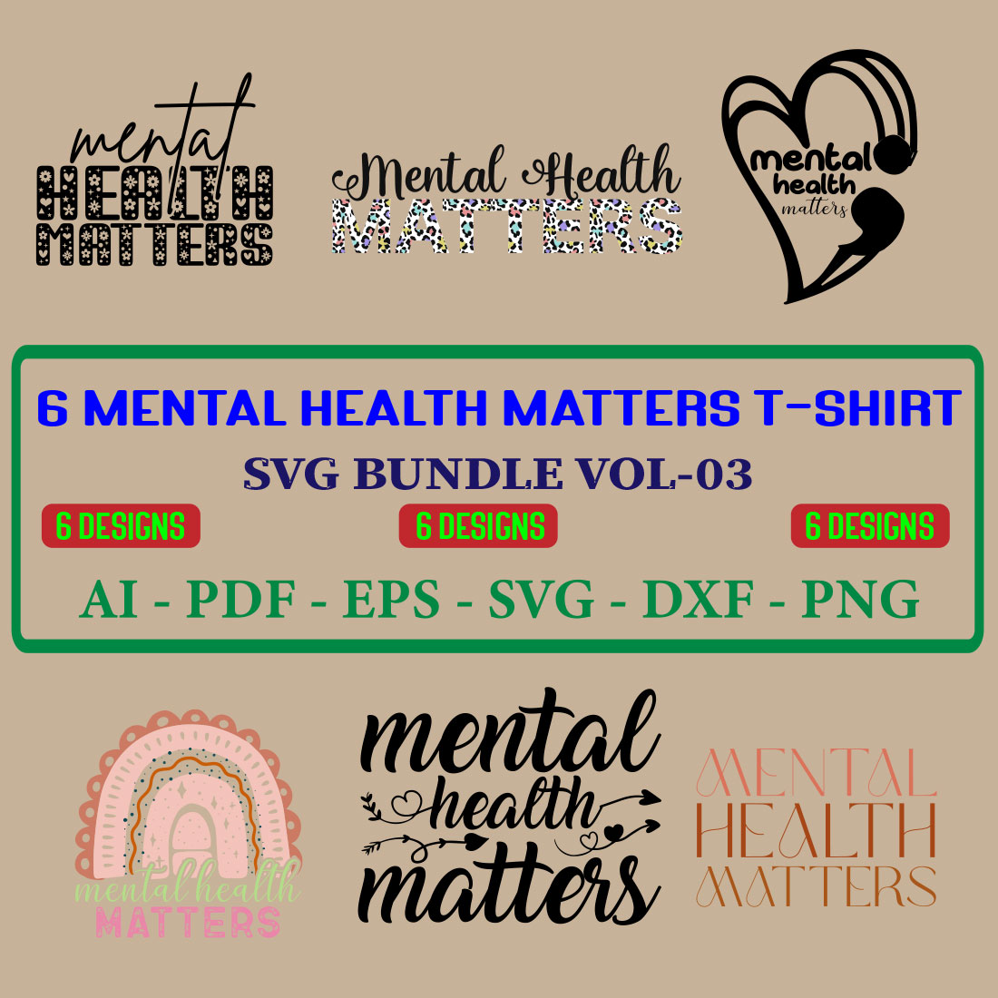 Mental Health Matters T-shirt Designs