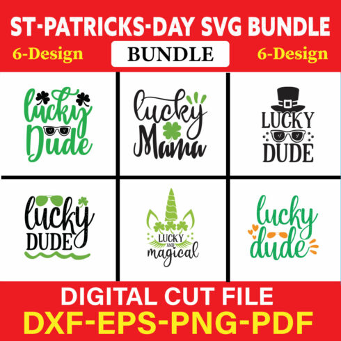 St-Patricks Day T-shirt Design Bundle Vol-6 cover image.
