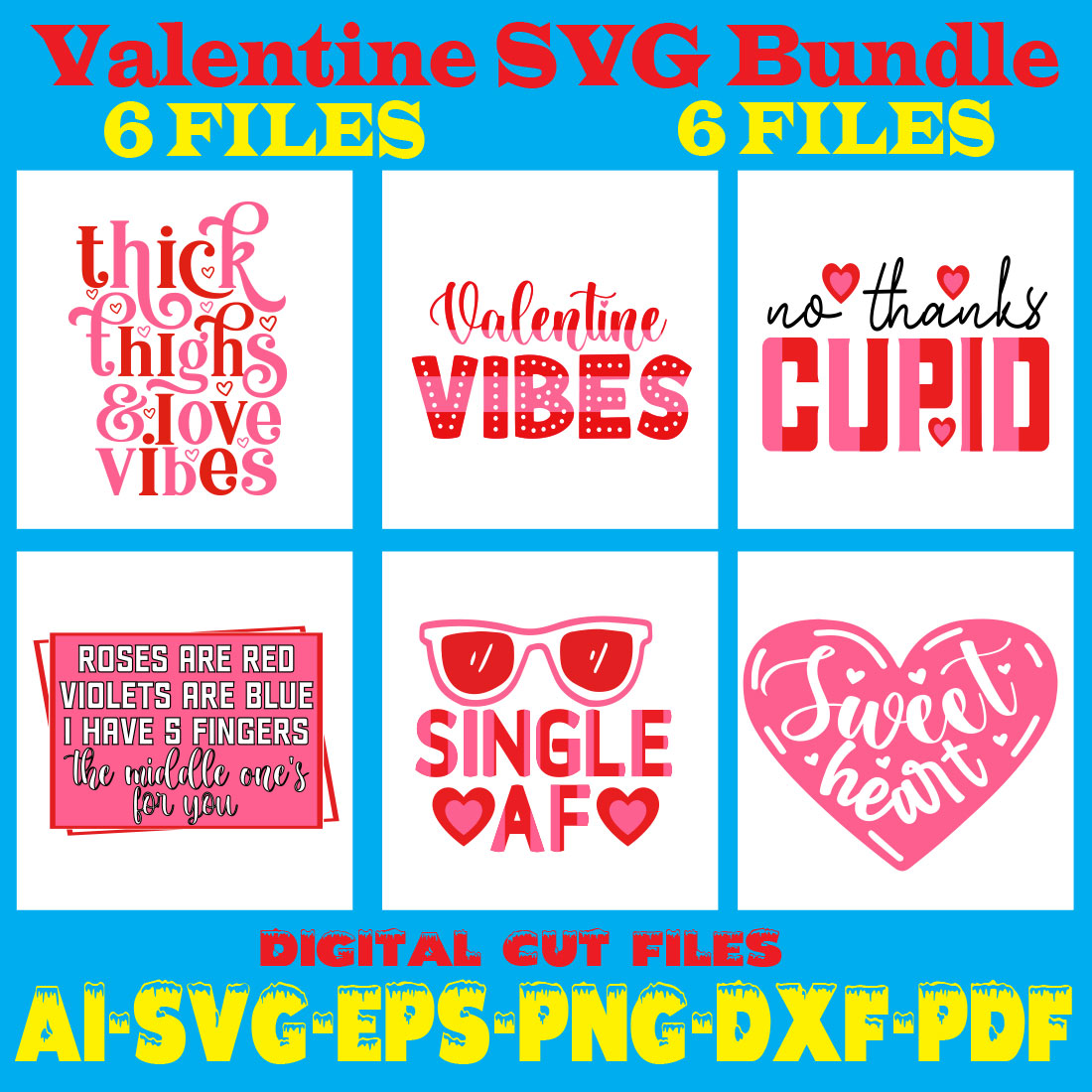 Valentine SVG Bundle cover image.