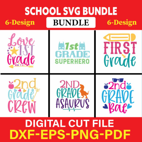 School T-shirt Design Bundle Vol-2 cover image.