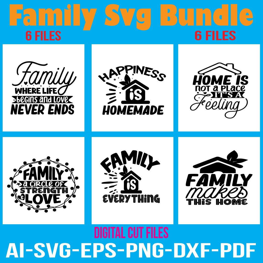 Family Svg Bundle cover image.