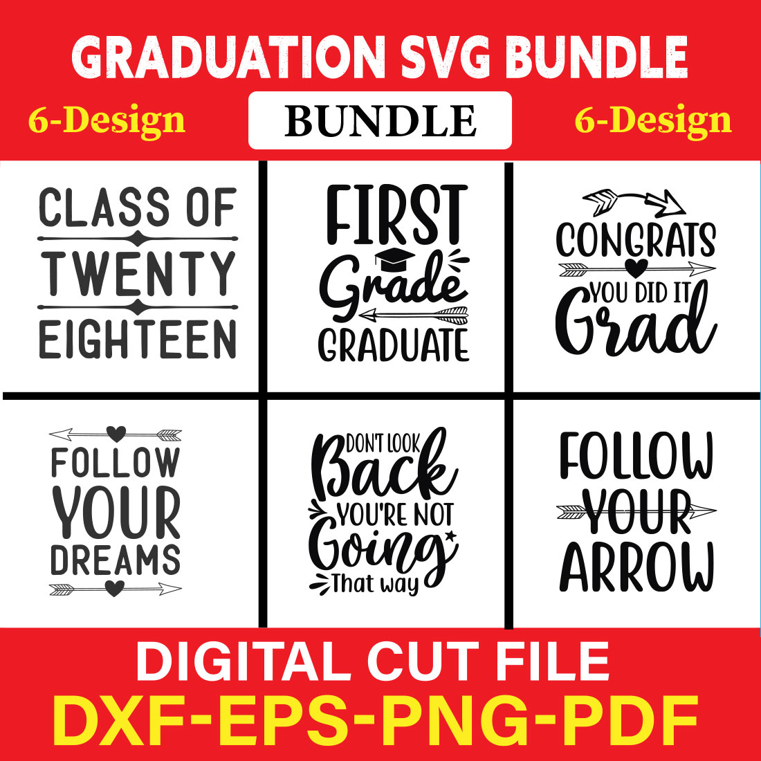 Graduation T-shirt Design Bundle Vol-1 cover image.