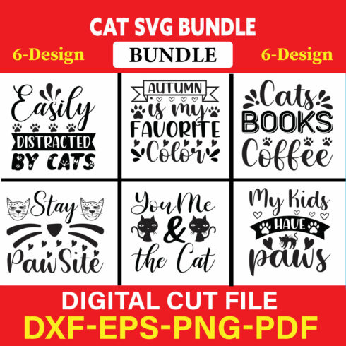 Cat svg bundle, cat mom svg,Cat T-shirt svg , crazy cat lady svg Vol-02 cover image.