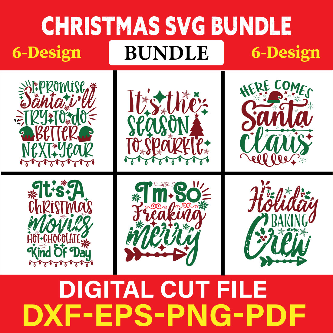 Christmas T-shirt Design Bundle Vol-34 cover image.