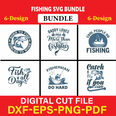 Fishing T-shirt Design Bundle Vol-1 cover image.