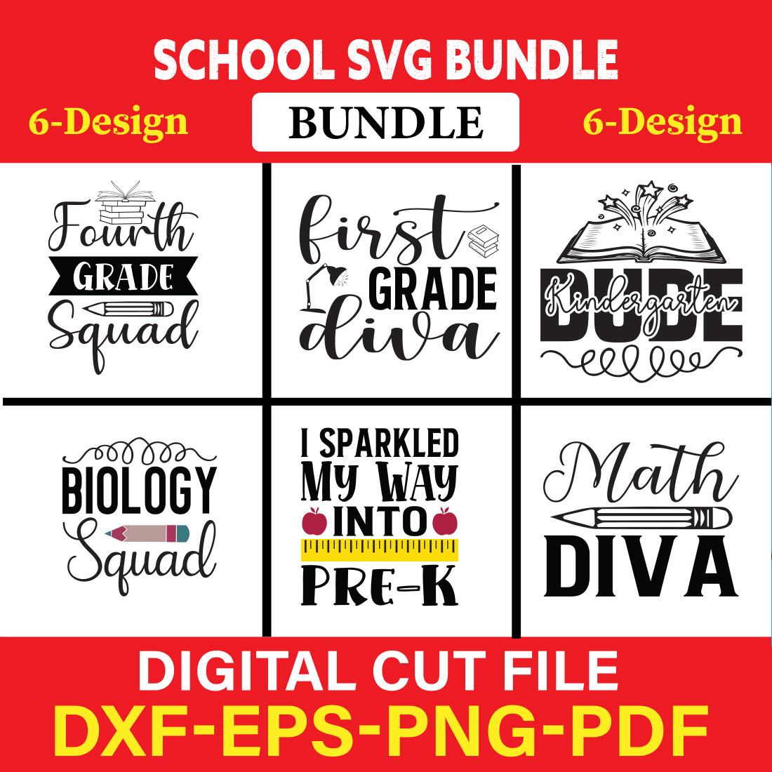 School svg bundle T-shirt Design Bundle Vol-11 cover image.