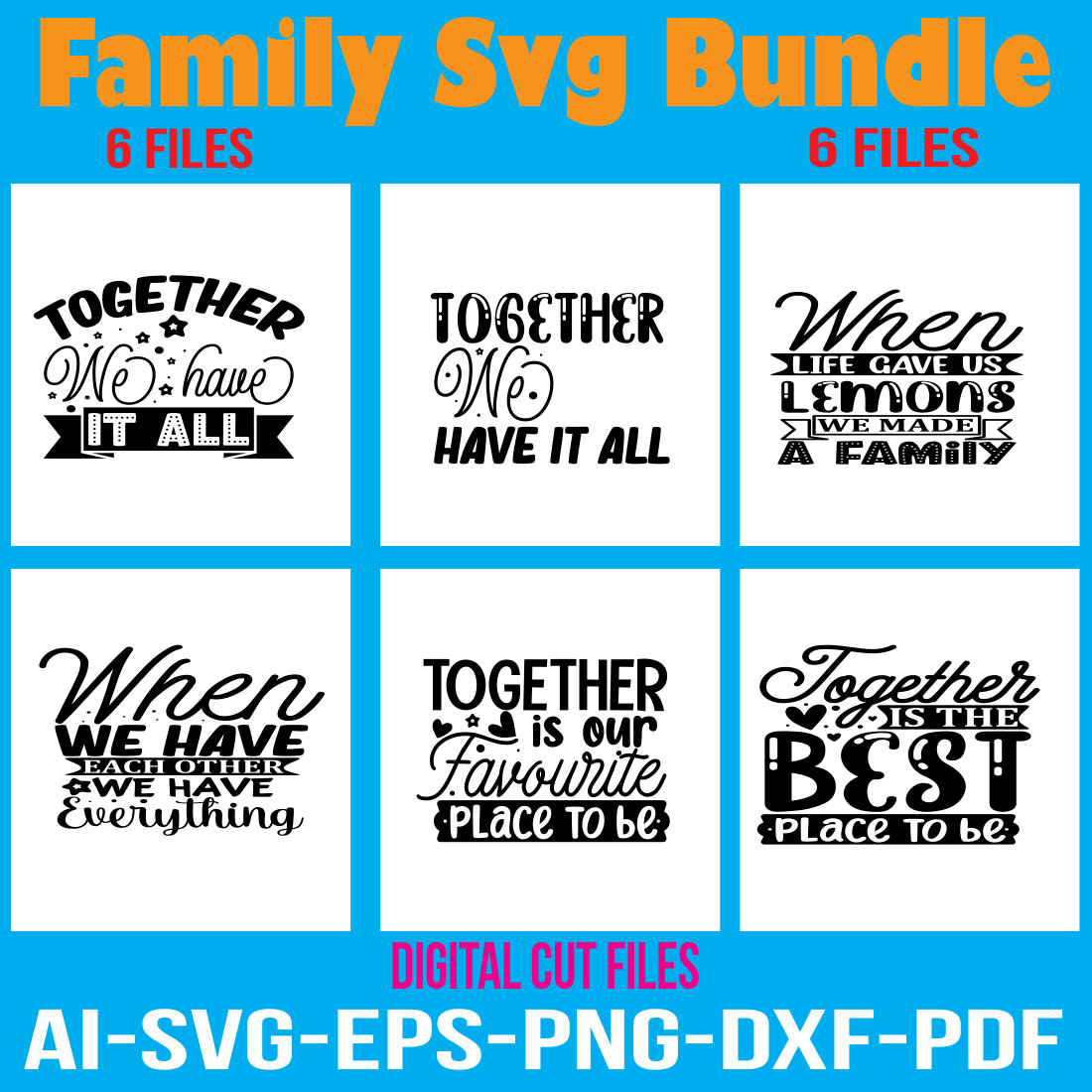 Family Svg Bundle cover image.