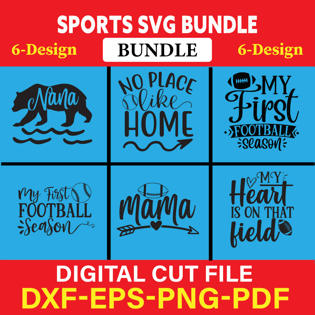 Sports T-shirt Design Bundle Vol-6 cover image.