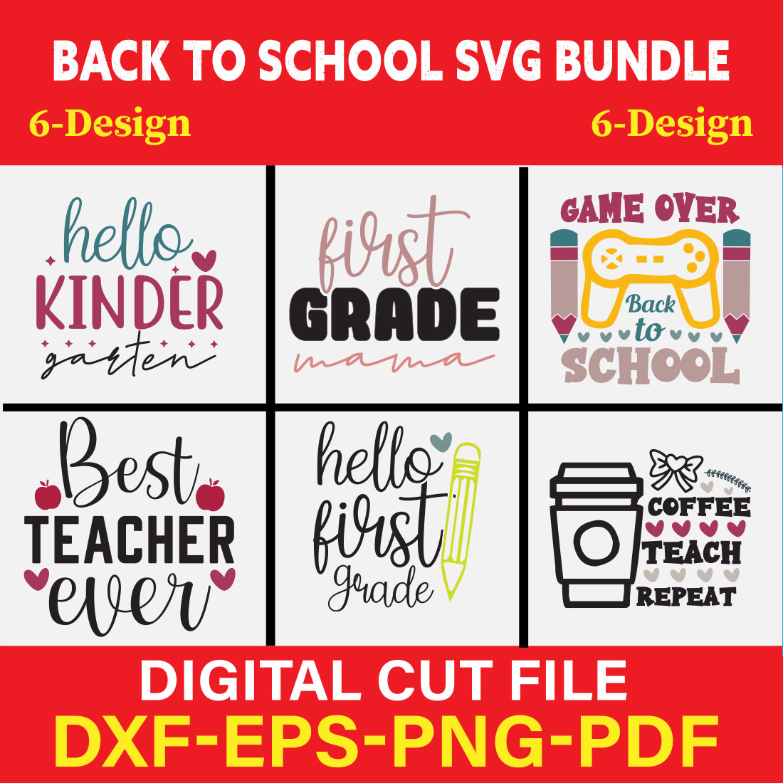 Back to School Svg Bundle SVG Bundle Vol-02 cover image.