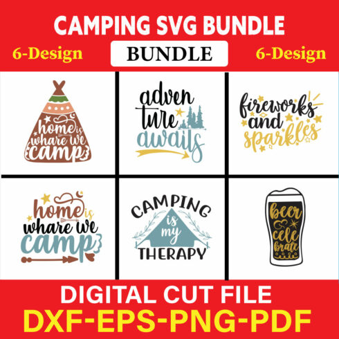 Camping T-shirt Design Bundle Vol-1 cover image.