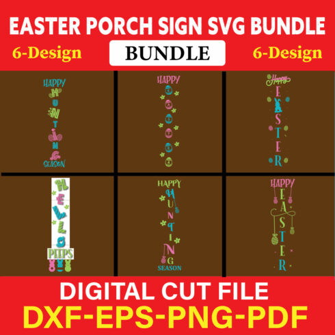 Easter Porch Sign T-shirt Design Bundle Vol-2 cover image.