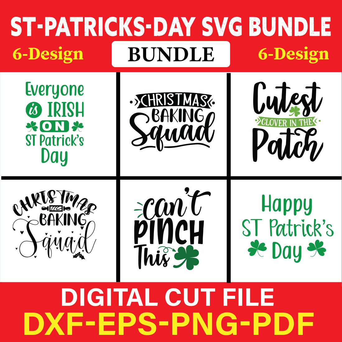 St-Patricks Day T-shirt Design Bundle Vol-1 cover image.