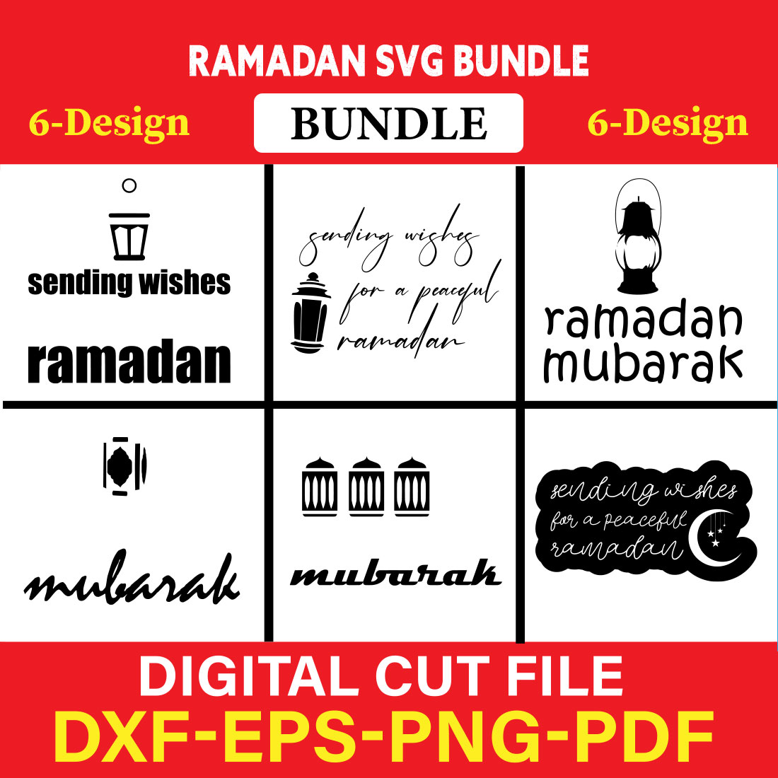 Ramadan T-shirt Design Bundle Vol-1 cover image.