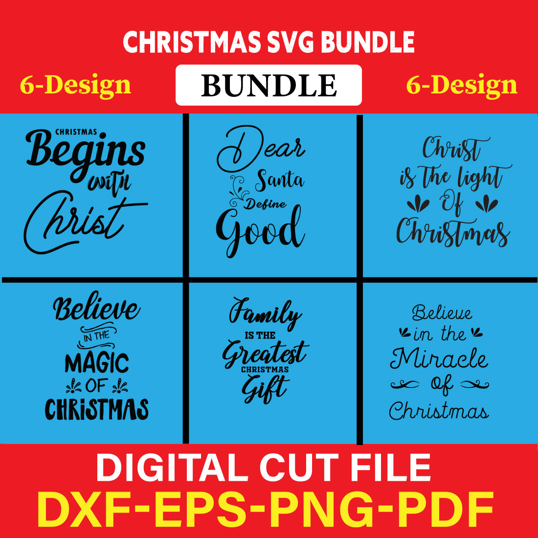 Christmas T-shirt Design Bundle Vol-1 cover image.