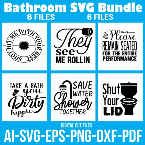 Bathroom SVG Bundle cover image.