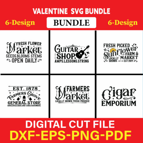 Valentine T-shirt Design Bundle Vol-6 cover image.