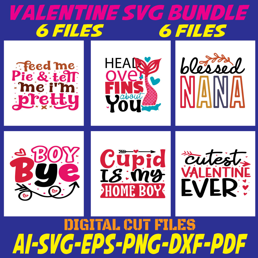 Valentine SVG Bundle cover image.