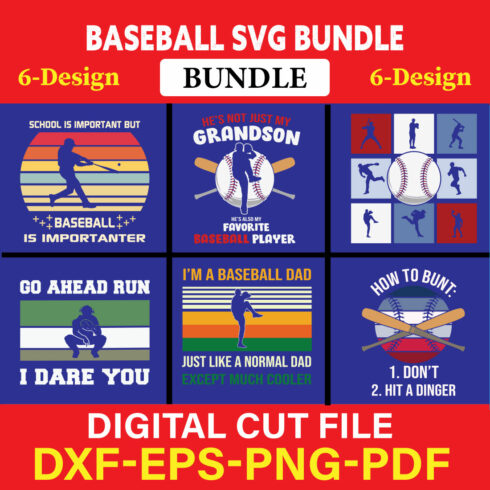 Baseball T-shirt Design Bundle Vol-11 cover image.