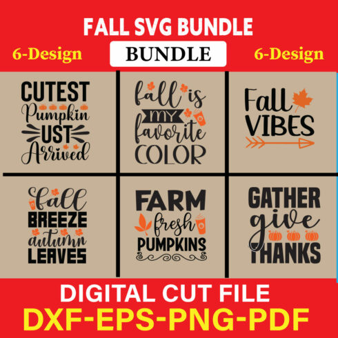 Fall SVG, Fall SVG Bundle, Autumn Svg, Thanksgiving Svg, Fall Svg Designs, Fall Sign, Autumn Bundle Svg, Vol-06 cover image.