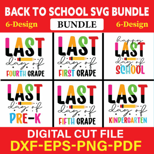 Back To School T-shirt Design Bundle Vol-1 cover image.