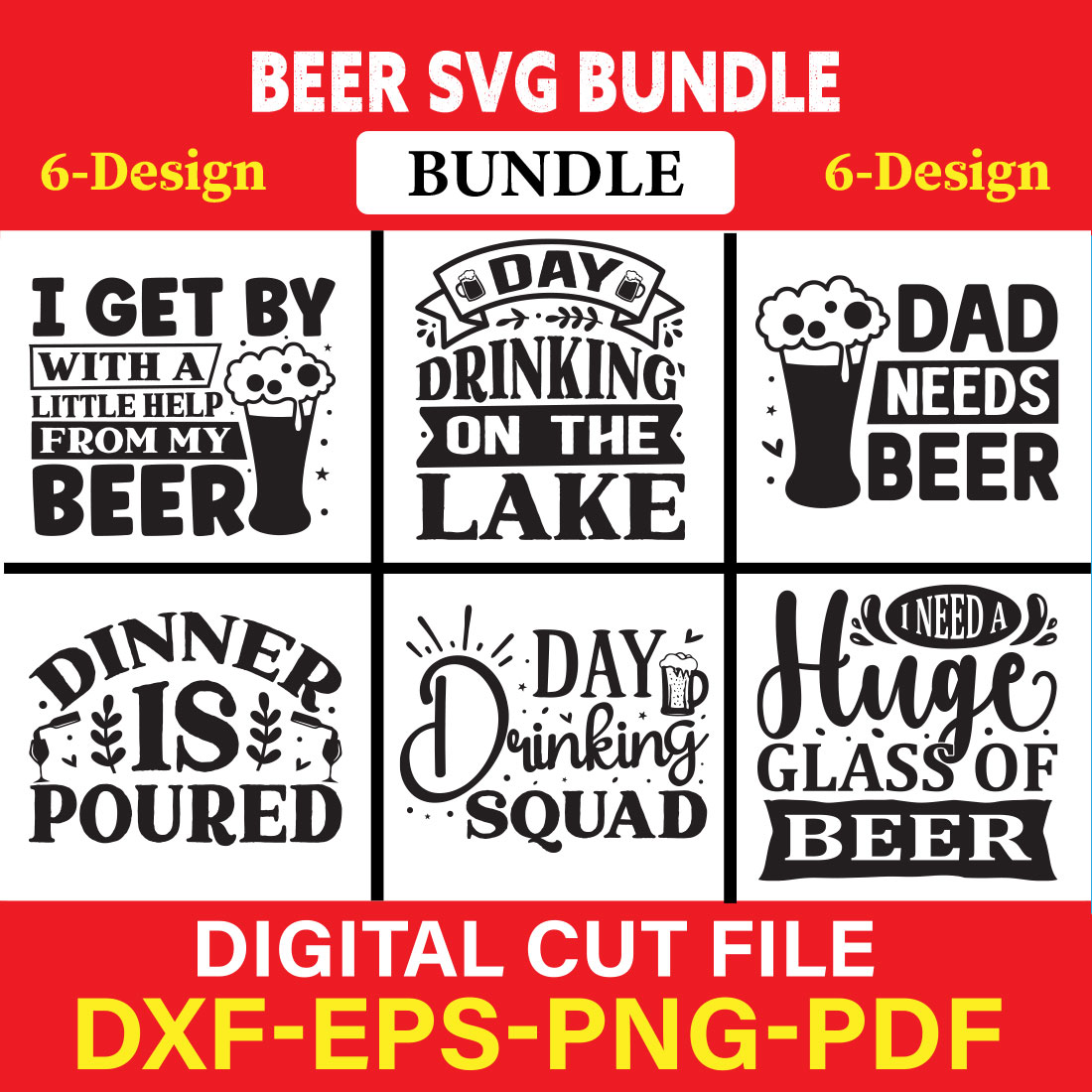 Beer T-shirt Design Bundle Vol-2 cover image.